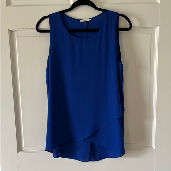 Soprano Royal Blue Asymmetrical Tank Top - Picture 1 of 7